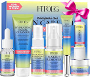 Hydrating Skin Care Set Kit,Travel Friendly Skincare Teens Kids Women Facial Skin Care Routine Kit Products,Gentle Skin Ca...