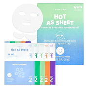 I DEW CARE Glass Skin Face Mask Variety Pack - Hot as Sheet | Korean Face Masks Skincare, 5-Day Eye&Face Multi-masking Set...