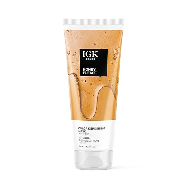 IGK Hair Gloss Toner & Color Depositing Mask | Honey Blonde Semi-Permanent | Vegan + Cruelty Free | Honey Please - Product...