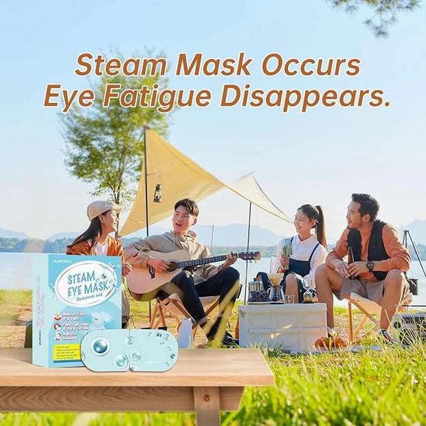 Steam Eye Mask Hyaluronic Acid Formula Self Heating Moist Eye Compress Disposable SPA Warm Eye Mask 5 Packs for Dry Eye, E...