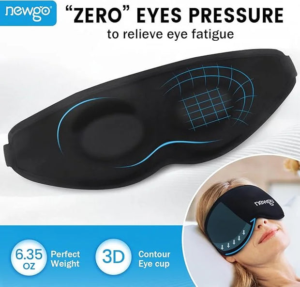 NEWGO Cooling Gel Eye Mask 3D Soft Cold Eye Mask, Eye Ice Pack with Zero Eye Pressure Hot Cold Therapy Blackout Sleep Mask...