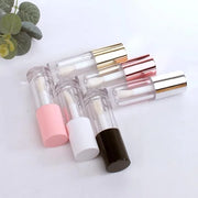 COSIDEA 14pcs Empty 6ml big doe foot wand Chunky lip gloss tubes for DIY lipgloss,Pink round lipgloss containers tubes wit...