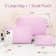 3 pieces makeup bag cosmetic