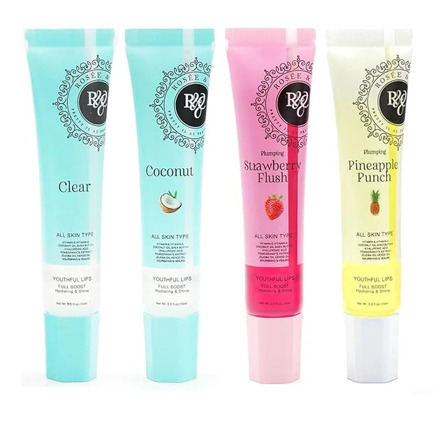 ROSÉE & CO Rosee Lip Gloss Vegan & Cruelty Free Treatment, Professional Make up, Long Lasting Glossy with Shea Butter, Moi...