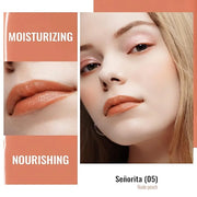 Oulac Orange Nude Shine Lipstick - Peach Moisturizing Lip Stick Glossy Tinted Lip Balm, Sheer Shine Juicy Finish, Lightwei...