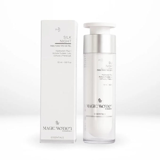 Silk Night Cream – Hydrating Face Moisturizer with Hidroviton Plus, Bioemulsión LUM & Vitaloe – Night Cream for Normal to ...