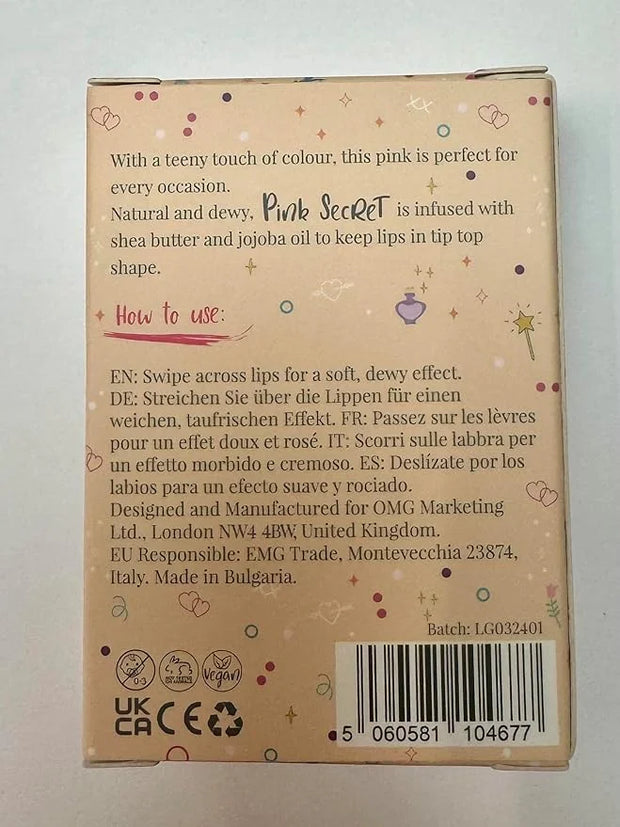 MISS NELLA Pink Secret Lip Gloss, Pink hydrating children Lip Gloss, watermelon scent, gentle on the skin. gives a sheer k...