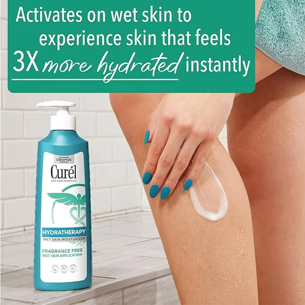Curel Hydra Therapy In Shower Lotion, Wet Skin Moisturizer for Dry or Extra-dry Skin, with Advanced Ceramide Complex, 12 O...