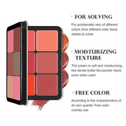 12 Colors Blush Palette,Highlighter Blush Powder Makeup,Long-Wearing,Smudge Proof,Natural-Looking,Blendable Cruelty-Free M...