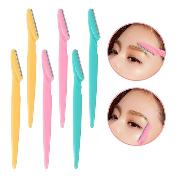 40pcs Eyebrow Razor for Women, Face Shaver Kit Dermaplaning Tool for Peach Fuzz Removal, Stainless Steel Blades with Prote...