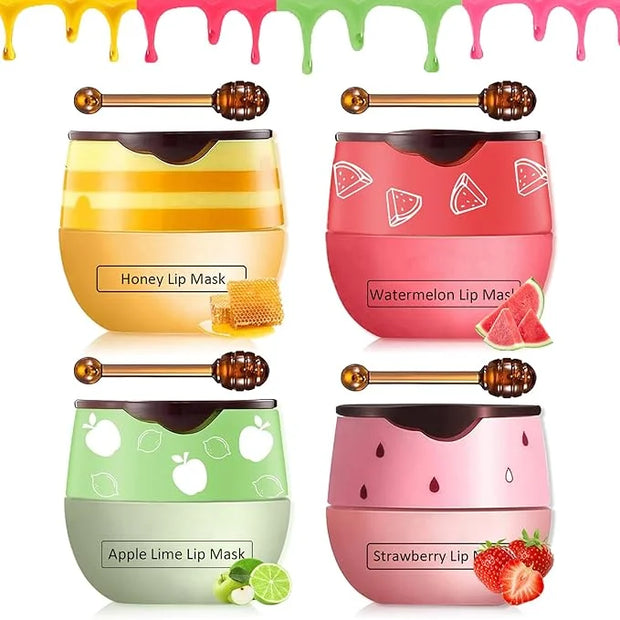 4 Pcs Bee Lip Balm Honey Lines