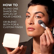COVER FX Monochromatic Powder Blush Duo - Pink Dahlia: Soft Pink - Matte + Shimmer Finish - Create Custom, High Impact Col...