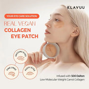 KLAVUU Real Vegan Collagen Eye Patches (60 Patches) - Korean Overnight Under Eye Mask for Puffy, Sagging Eyes, Fine Lines ...