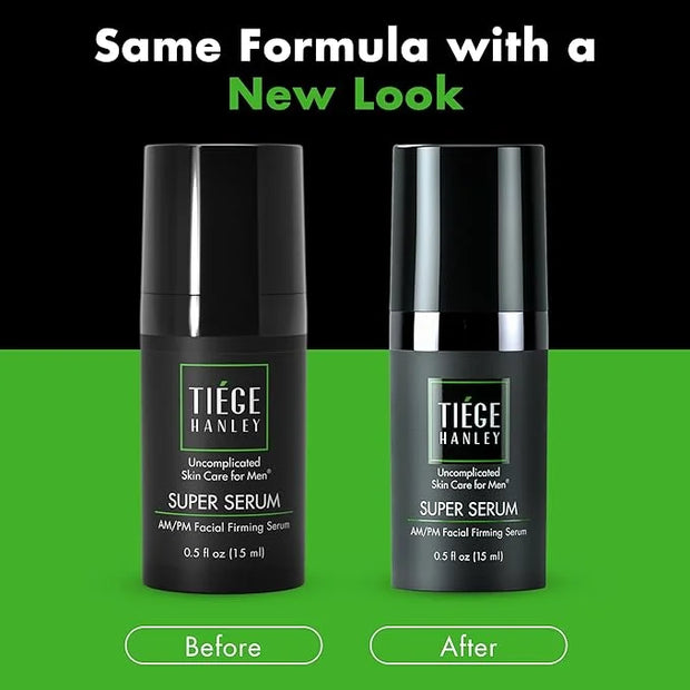 Tiege Hanley Anti-Aging Face Serum, SUPER SERUM (2-Pack) - Skin Tightening Facial Serum for Men - Mens Serum For Face with...