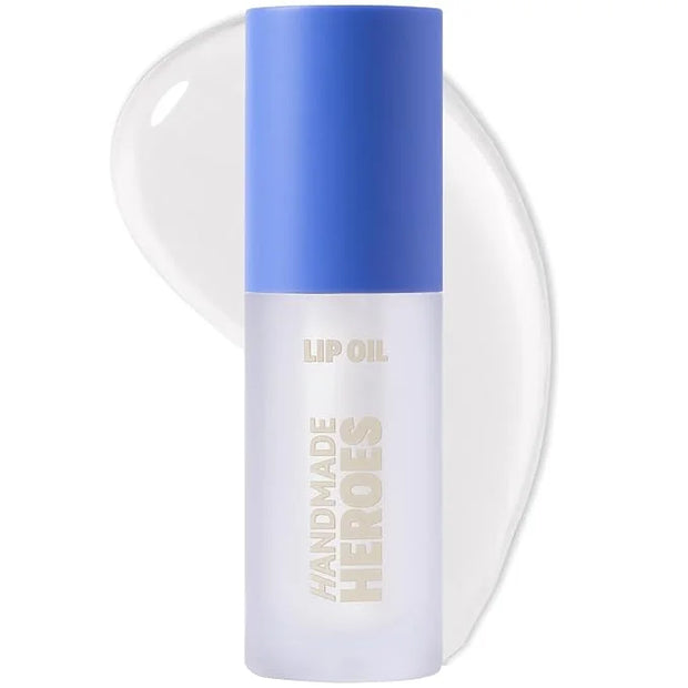 Handmade Heroes 100% Natural Vegan Lip Oil with Squalane Non-Sticky Lip Gloss Moisturizing, Shiny, Nourishing Korean Lip G...
