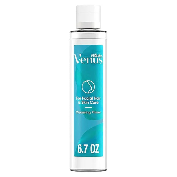 Gillette Venus for Facial Hair & Skin Care Cleansing Primer for Dermaplane Prep, 6.7oz, Use Before Eyebrow Razor, Dermapla...