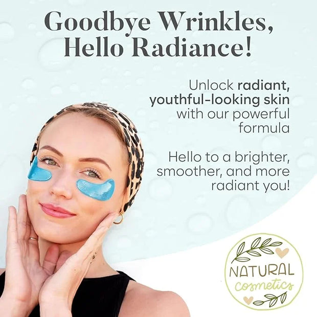 Hyaluronic Acid Under Eye Patches(30 Pairs) Under Eye Patches for Dark Circles, Under Eye Patches for Puffy Eyes and Dark ...