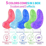 Multi-Colored Collagen Spa Under Eye Mask, 20 Pairs - Under Eye Patches for Puffy Eyes&Dark Circle Dry Skin, Reduce Fine L...