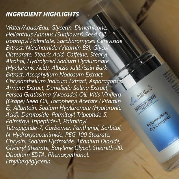 Rejuvenating Eye Complex Cream | Eye Cream for Dark Circles & Puffiness | Professional Grade Anti-Aging Eye Cream | Best E...