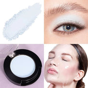 Light Blue Single Matte Eyeshadow Makeup, Cream to Powder Monochrome Eye Shadow for Older Women, Daily Evening Girls Eyesh...