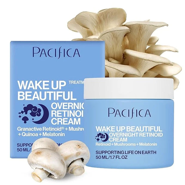 Pacifica Wake Up Beautiful Retinoid Night Cream – Overnight Anti-Aging Moisturizer with Hyaluronic Acid & Melatonin, Reduc...
