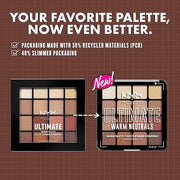 NYX PROFESSIONAL MAKEUP, Ultimate Shadow Palette, Eyeshadow Palette - Warm Neutrals - Product Image
