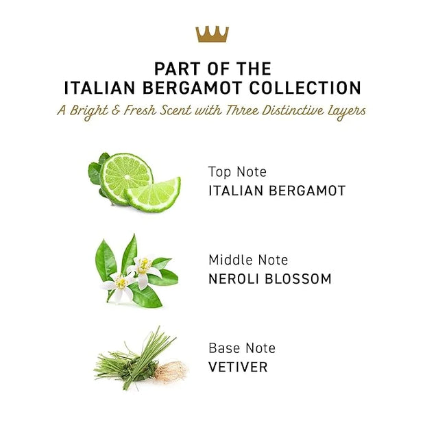 Cremo Body Wash Men, Notes of Italian Bergamot, Neroli Blossom, and Fresh Vetiver, Rich-Lathering Italian Bergamot, 16 Fl ...