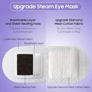 30Packs Steam Eye Mask, Heated Eye Mask Warm Compress for Eyes, Self Heating Warm Eye Masks Disposable Steam Mask for Home...