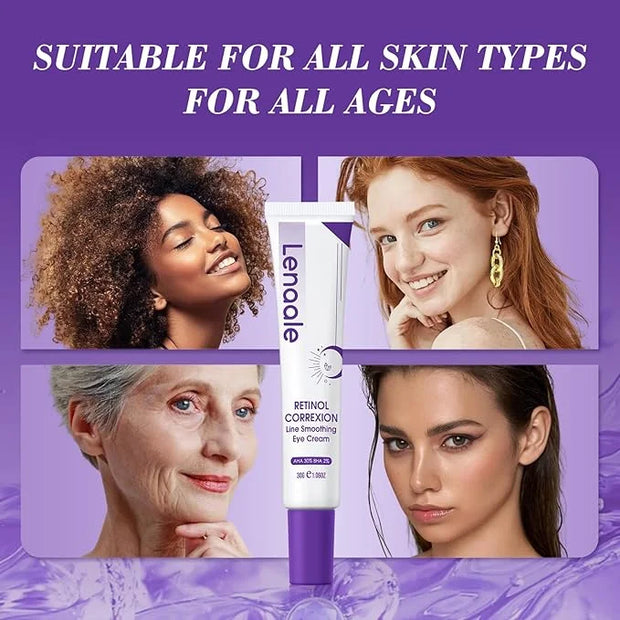 Eye Cream, Retinol Eye Cream for Dark Circles, Puffiness Anti Aging, With Hyaluronic Acid, Peptides, Caffeine Reduces Bags...