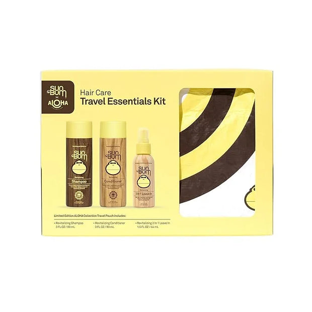 Sun Bum Hair Care Travel Essentials Kit | Revitalize Your Hair With Revitalizing Shampoo, Conditioner, and 3-in-1 Leave In...