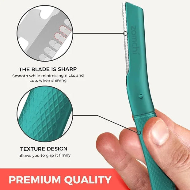 ZOMCHI Eyebrow Razor, Face Razors for Women&Men, Eyebrow Trimmer Shaper with Precision Cover, Facial Shaver with 6 Blades ...