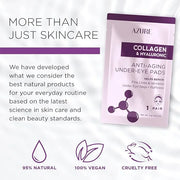 Azure Cosmetics Collagen & Hyaluronic Acid Anti Aging Under Eye Pads - Lifting & Moisturizing Eye Mask Patches - Reduces F...