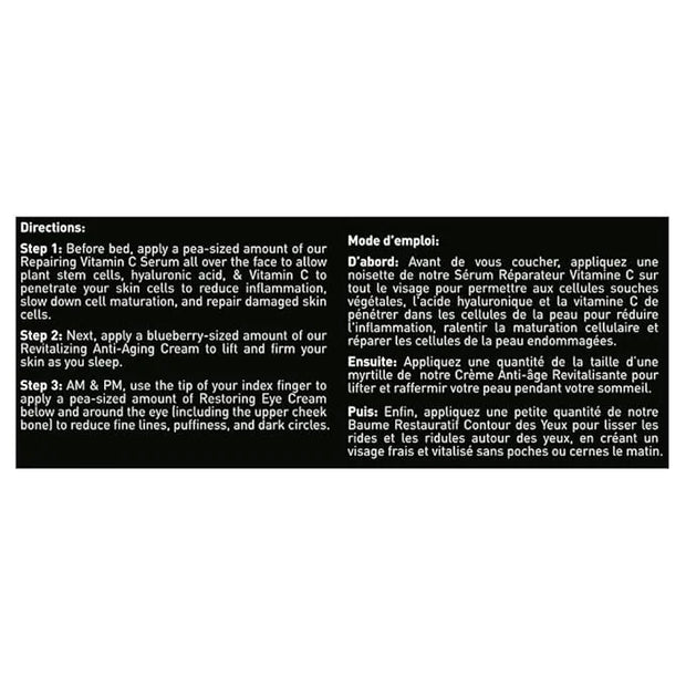 Brickell Men's Advanced Anti-Aging Routine, Night Face Cream, Vitamin C Facial Serum and Eye Cream, Natural and Organic, U...