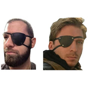 1 Pair Retro Single Eye Patch - Black Eye Patches - PU Leather Pirate Eye Patch Cover Adjustable Medieval Steampunk Blindf...