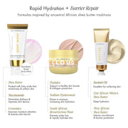 4-Piece Bodycare Set, Clear Makeup Bag, Tsa Approved Toiletry Bag, Butter Cream Body Wash, Barrier Repair Cloud Cream, Afr...