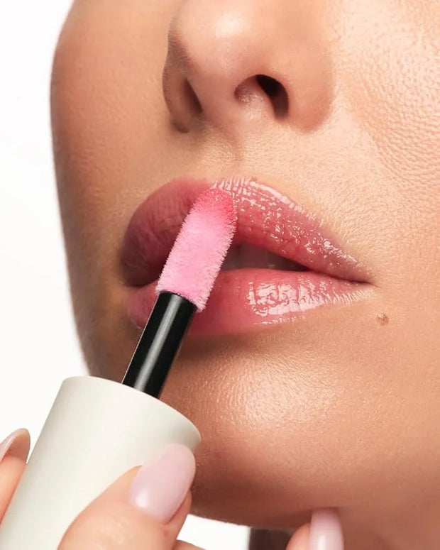 MAKE Beauty Serum Balm Hydrating Lip Oil. Vegan Moisturizing Lip Gloss with Plumping Effect. Lip Treatment Cream for Soft,...