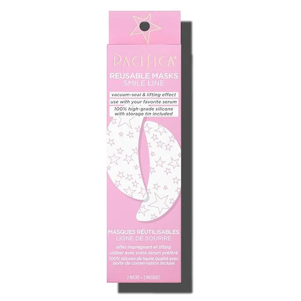 Pacifica Beauty Reusable Smile Line Mask, Skincare, Silicone Mask, For Fine Lines and Wrinkles, Lift and Firm, Pair with S...