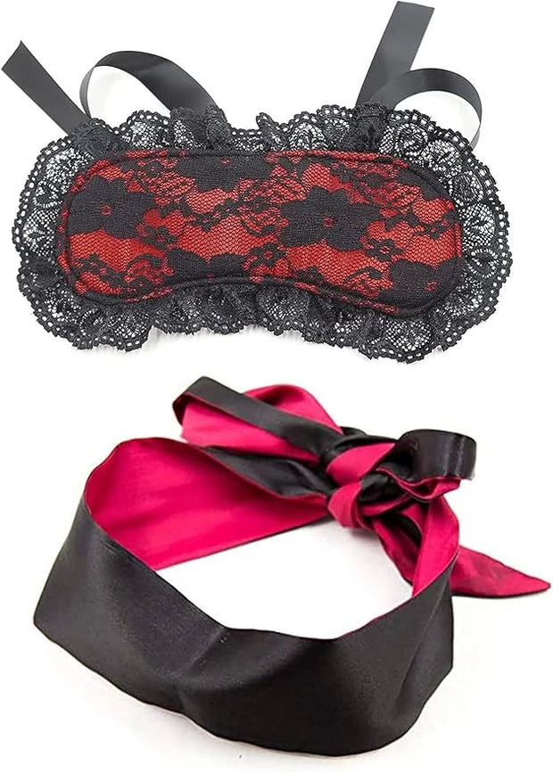 Soft Lace Eye Mask Party Ribbon Accessories, Eye Mask Comfortable Sleep Mask Can Be Adjusted to Shading Eyes, Travel,Home,...