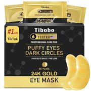 Under Eye Patches (48 Pairs) - 24K Gold Eye Masks Enriched with Abundant Collagen | Diminish Dark Circles and Puffiness | ...