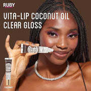 Ruby Kisses Broadway Vita-Lip Clear Lip Gloss (Coconut Oil 12 Pack), Ultra-Hydrating & Soothing Formula with Vitamin Oils,...