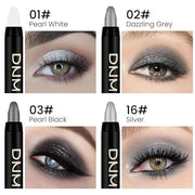 Kaely 4Pcs Smokey Eyeshadow Stick Set for Eyes,Pearl white Dazzling grey Pearl black Silver,Eye Brightener Makeup Pen,Wate...
