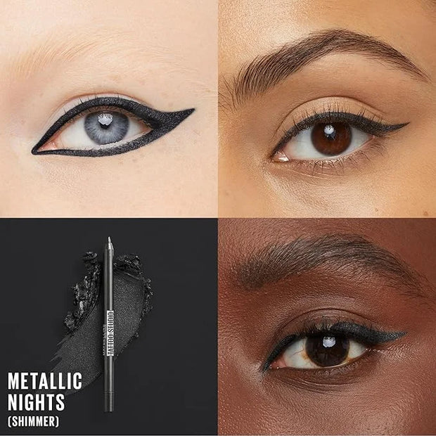 MAYBELLINE New York Tattoo Studio Long-Lasting Sharpenable Eyeliner Pencil, Glide on Smooth Gel Pigments with 36 Hour Wear...