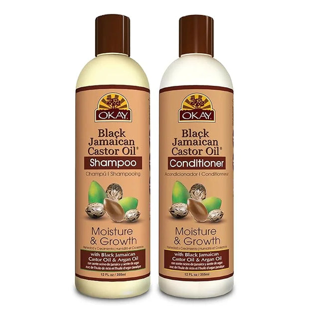 OKAY-Shampoo and Conditioner Black Jamaican Castor Oil Hair Care Set Moisture and Growth - Set Of 2 - Product Image