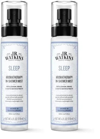 J.R. Watkins Sleep Aromatherapy in-Shower Mist, Natural Monoi & Sandalwood, 4 oz (Pack of 2) - Product Image
