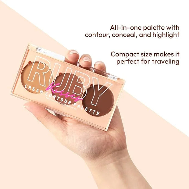 Ruby Kisses Contour Palette 3-in-1 Contour, Conceal, Highlight