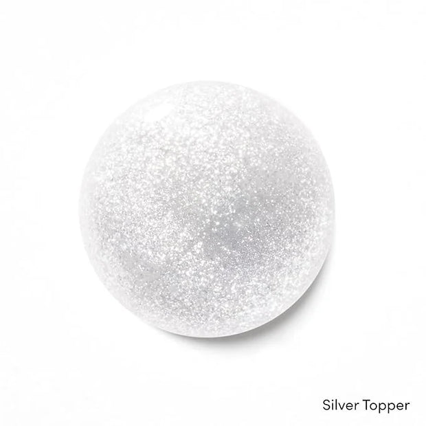 Dashing Diva One Gel Color & Magnetic Topper Duo - Diva - Attitude & Silver Glitter Topper - 3-in-1 Base Coat, Nail Color ...