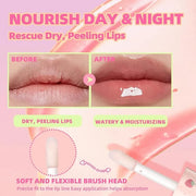 Petansy Fruit-Flavored Plumping Lip Oil Set 4 Packs Moisturizing Lip Glow Oil Long Lasting Nourishing Lip Gloss Set No-Sti...
