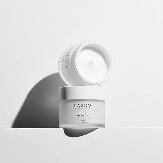 LAGOM Cellus Deep Moisture Cream Natural Moisturizer with Ceramide and D-Panthenol (B5) Snooth Hydrating Nourishing Protec...