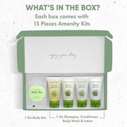 Desert Breeze Amenity Kit | Boxed Hotel Toiletries Bulk Set | 1 oz Shampoo, Conditioner, Lotion, Body Wash & Body Bar Soap...