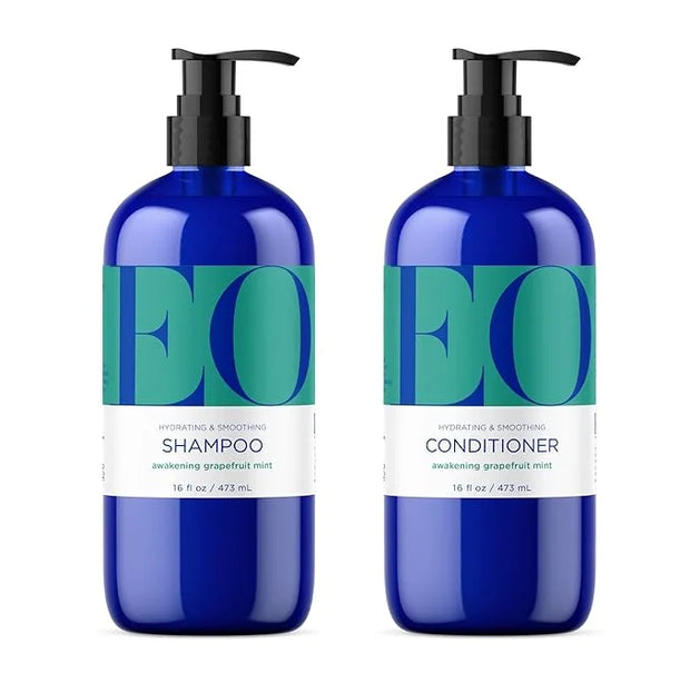 EO Shampoo and Conditioner Combo Pack, 16 Ounce Bottles (1 of Each), Grapefruit and Mint, Organic Plant Based, Hydrating &...